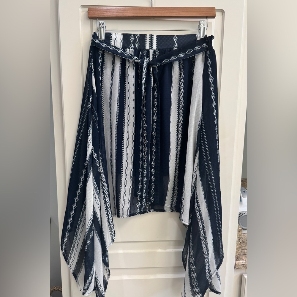Show me your mumu Striped Navy and White Skirt